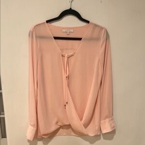 Wayf Women's Blush Pink Wrap Blouse
